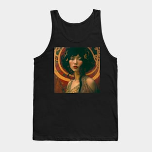 Art Deco Style Woman Tank Top